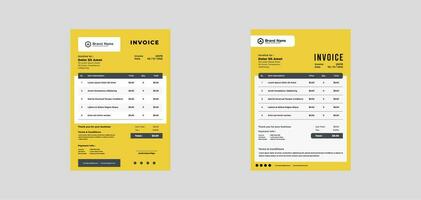 modern invoice template vector design