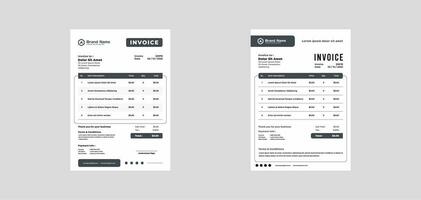 modern invoice template vector design