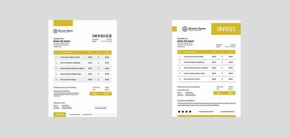 modern invoice template vector design