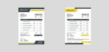 modern invoice template vector design
