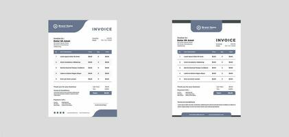 modern invoice template vector design