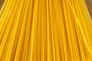 a close up of spaghetti photo