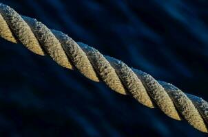 a close up of a rope photo