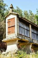 typical small house building in spanish galicia photo