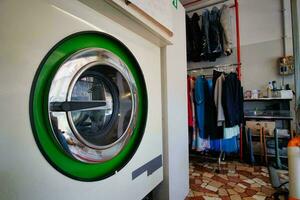 A laundry interior photo