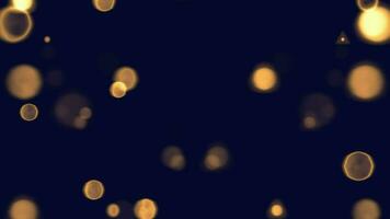 Bokeh shining colorful particles. Shimmering Glittering Particles loop animation with blue background video