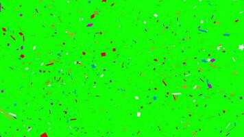 verde antecedentes con muchos vistoso papel picado que cae desde el cielo video