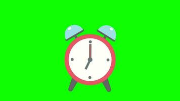ein Alarm Uhr auf ein Grün Hintergrund video