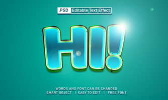 Hi text effect psd