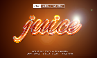 Juice text effect psd