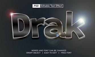 drak texte effet psd