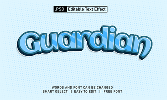 Guardian text effect psd