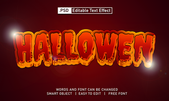 Halloween Text bewirken psd