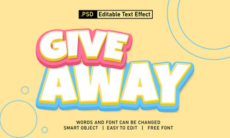 Give Away text effect psd