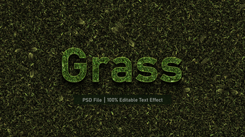 Gras Textur editierbar Benutzerdefiniert Stil Schriftart bewirken psd