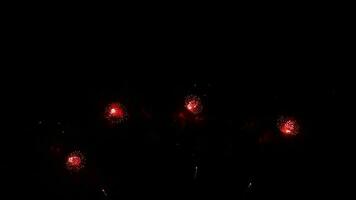 Amazing beautiful colorful firework display over sea on celebration night video