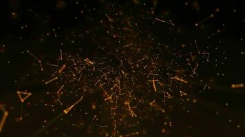 Abstract polygonal loop background with connected lines and dots. Minimalistic geometric pattern. Molecule structure and communication. Graphic plexus background. Science, medicine, technology concept video