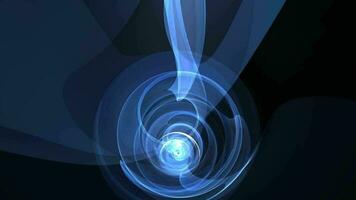 Abstract deep blue looped video background. 3D abstract light motion titles cinematic background