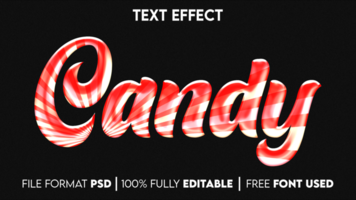 godis redigerbar text effekt psd