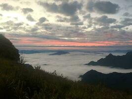 sunrise over the mountains photo