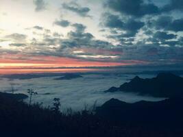 sunrise over the mountains photo