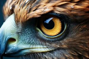 Eagle's Eye close-up. AI-Generated photo