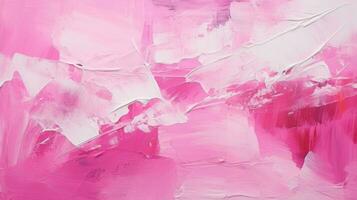 Abstract art banner mixed with pink and white oil paint. AI-Generated photo