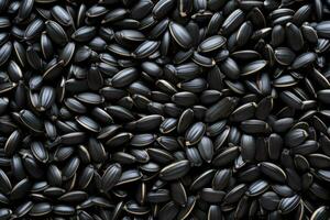 Black sunflower seeds. AI-Generated photo