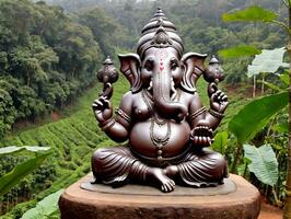 A Statue Of An Elephant. AI Generated photo