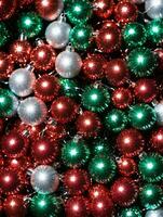 Photo Of Christmas Glistening Tinsel Strands. AI Generated