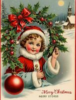 foto de Navidad Clásico Navidad postales ai generado