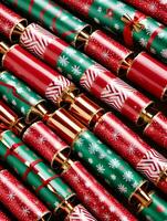 foto de Navidad Navidad galletas con festivo patrones. ai generado