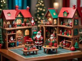 A Christmas Village. AI Generated photo