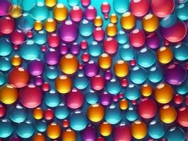 Colorful Bubbles Background. AI Generated photo