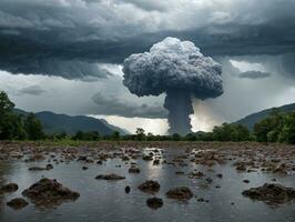 un grande nube de fumar. ai generado foto