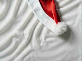 A Santa Hat On A White Sheet. AI Generated photo