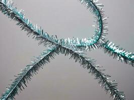 A Close Up Of A Christmas Tree With Tin Tining. AI Generated photo