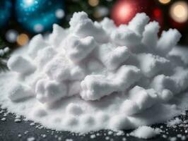 A Pile Of White Sugar On A Table. AI Generated photo