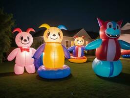 A Group Of Inflatables. AI Generated photo