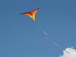 A Kite Flying In The Sky. AI Generated photo