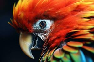 Portrait of a parrot close-up. AI-Generated photo