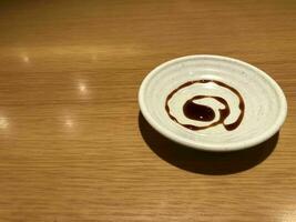 Sweet Soy Sauce Plate Presentation photo