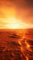 A stunning desert sunset AI Generated photo