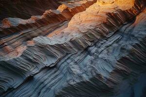 A majestic rock formation illuminated by gentle light AI Generated photo