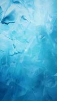 un de cerca ver de un maravilloso azul hielo formación ai generado foto