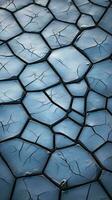 A cracked surface with intricate patterns and textures AI Generated photo