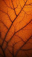 The intricate network of veins on a leaf up close AI Generated photo