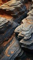 un maravilloso rock formación en el Desierto paisaje ai generado foto