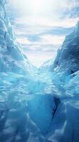 un maravilloso hielo cueva oculto dentro un majestuoso montaña ai generado foto