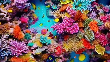 A vibrant and diverse coral reef ecosystem AI Generated photo